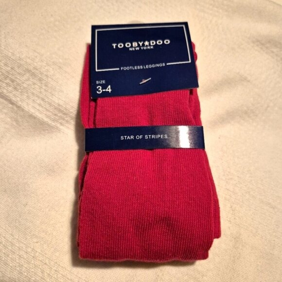 Tooby Doo girls footless sweater tights leggings red NEW - Picture 5 of 5